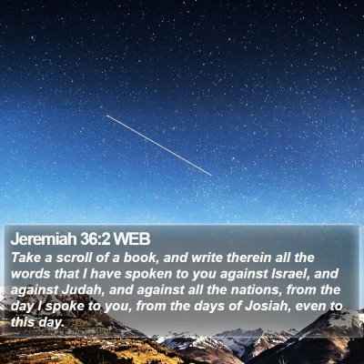 Jeremiah 36:2 WEB Bible Verse Image