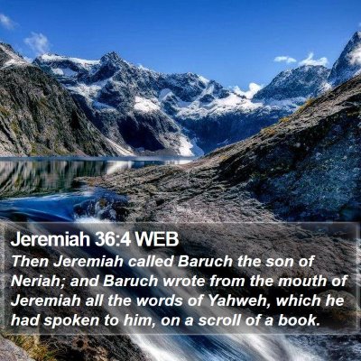 Jeremiah 36:4 WEB Bible Verse Image