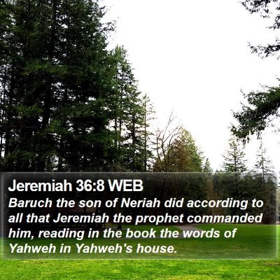 Jeremiah 36:8 WEB Bible Verse Image