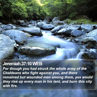 Jeremiah 37:10 WEB Bible Verse Image
