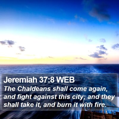 Jeremiah 37:8 WEB Bible Verse Image