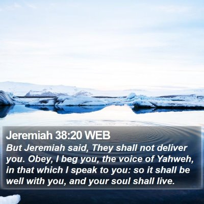 Jeremiah 38:20 WEB Bible Verse Image