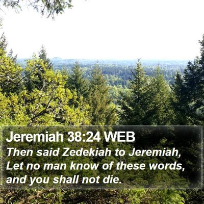 Jeremiah 38:24 WEB Bible Verse Image