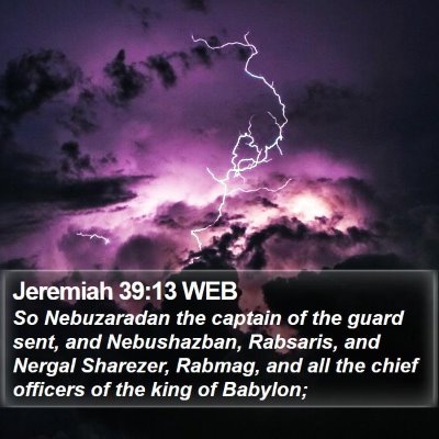 Jeremiah 39:13 WEB Bible Verse Image