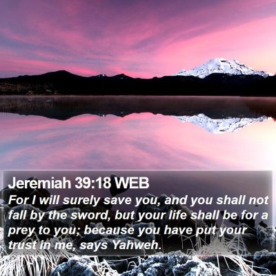 Jeremiah 39:18 WEB Bible Verse Image