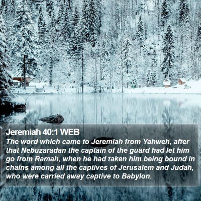 Jeremiah 40:1 WEB Bible Verse Image