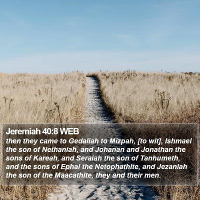 Jeremiah 40:8 WEB Bible Verse Image