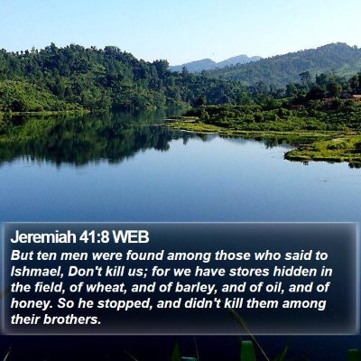 Jeremiah 41:8 WEB Bible Verse Image