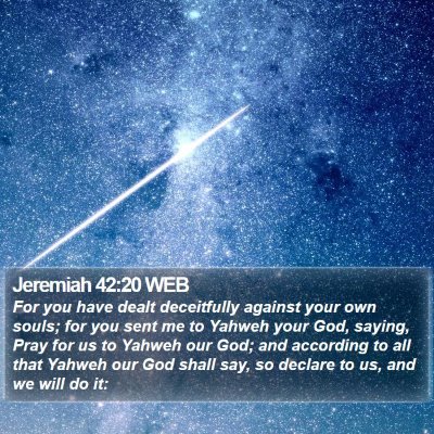 Jeremiah 42:20 WEB Bible Verse Image