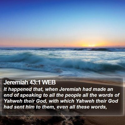 Jeremiah 43:1 WEB Bible Verse Image