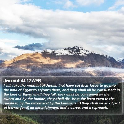 Jeremiah 44:12 WEB Bible Verse Image