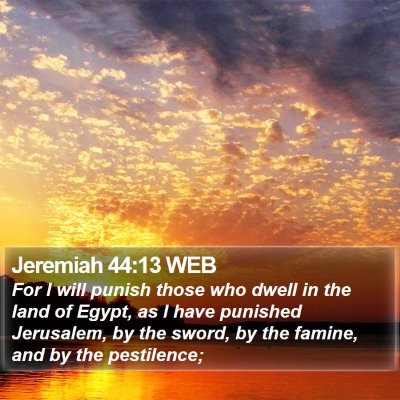 Jeremiah 44:13 WEB Bible Verse Image