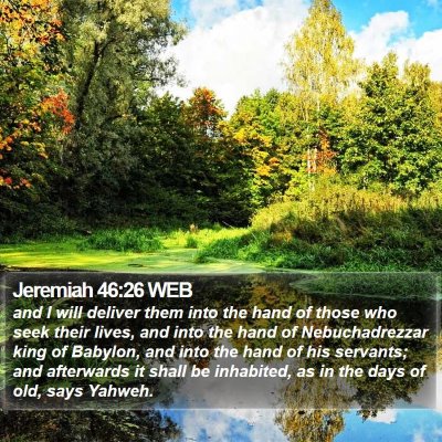 Jeremiah 46:26 WEB Bible Verse Image