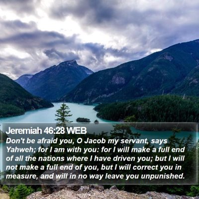Jeremiah 46:28 WEB Bible Verse Image