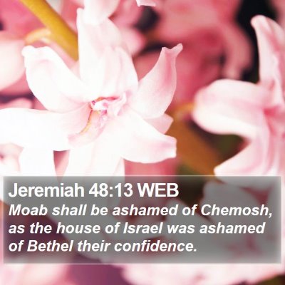 Jeremiah 48:13 WEB Bible Verse Image