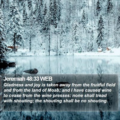 Jeremiah 48:33 WEB Bible Verse Image
