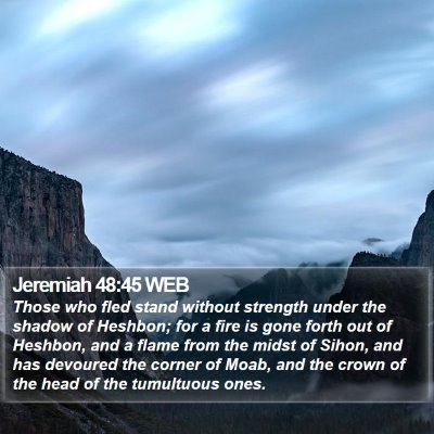 Jeremiah 48:45 WEB Bible Verse Image
