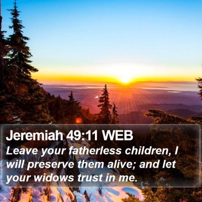 Jeremiah 49:11 WEB Bible Verse Image