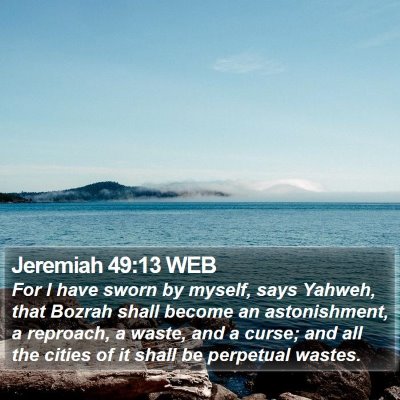 Jeremiah 49:13 WEB Bible Verse Image