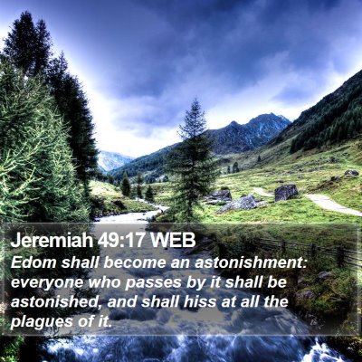 Jeremiah 49:17 WEB Bible Verse Image