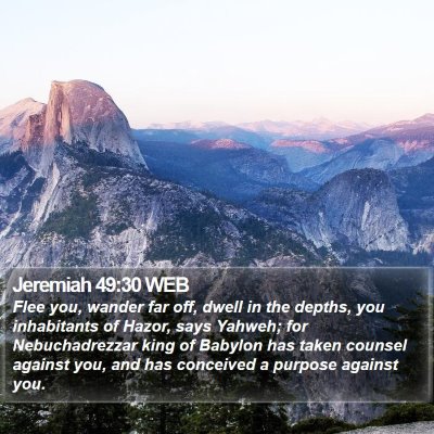 Jeremiah 49:30 WEB Bible Verse Image