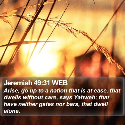Jeremiah 49:31 WEB Bible Verse Image