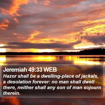 Jeremiah 49:33 WEB Bible Verse Image