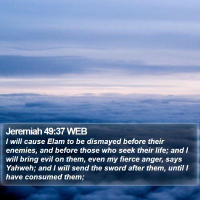 Jeremiah 49:37 WEB Bible Verse Image