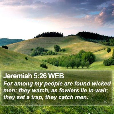 Jeremiah 5:26 WEB Bible Verse Image