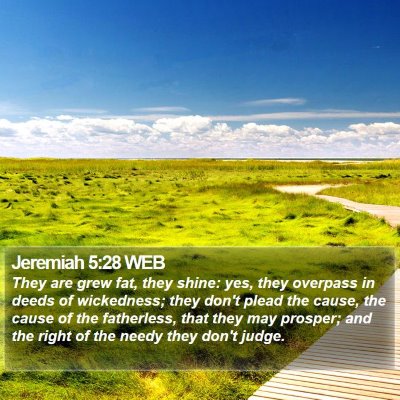 Jeremiah 5:28 WEB Bible Verse Image