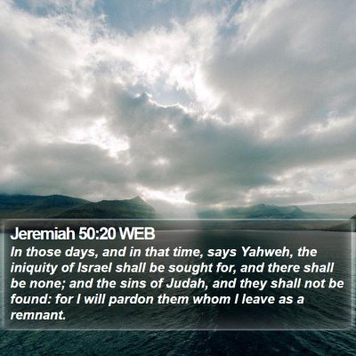 Jeremiah 50:20 WEB Bible Verse Image