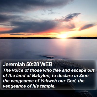 Jeremiah 50:28 WEB Bible Verse Image