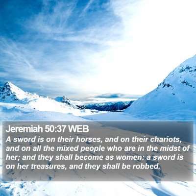 Jeremiah 50:37 WEB Bible Verse Image