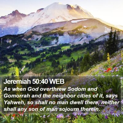 Jeremiah 50:40 WEB Bible Verse Image