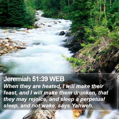Jeremiah 51:39 WEB Bible Verse Image