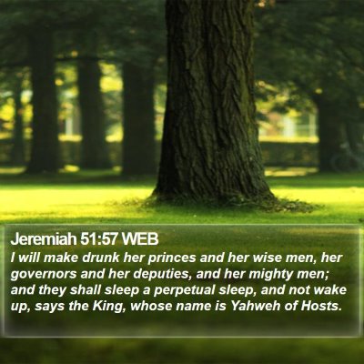 Jeremiah 51:57 WEB Bible Verse Image