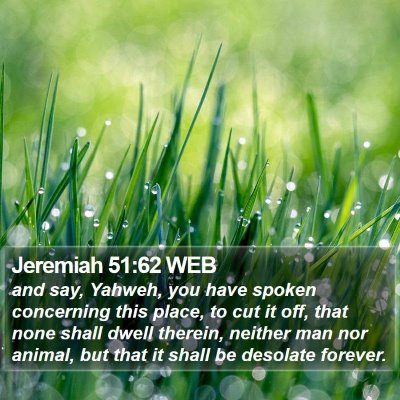 Jeremiah 51:62 WEB Bible Verse Image
