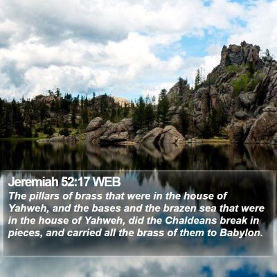 Jeremiah 52:17 WEB Bible Verse Image