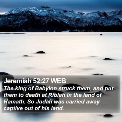 Jeremiah 52:27 WEB Bible Verse Image
