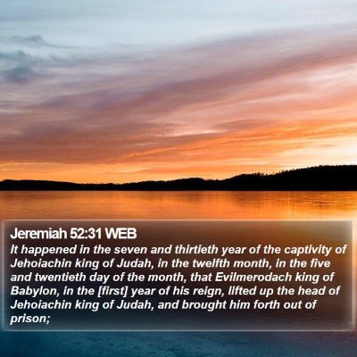 Jeremiah 52:31 WEB Bible Verse Image