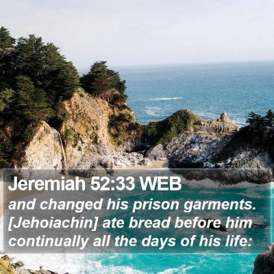 Jeremiah 52:33 WEB Bible Verse Image