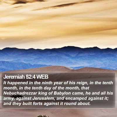 Jeremiah 52:4 WEB Bible Verse Image