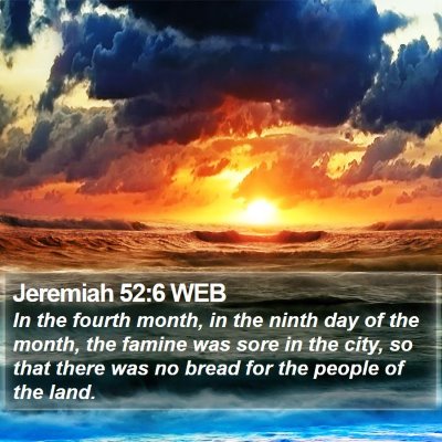 Jeremiah 52:6 WEB Bible Verse Image