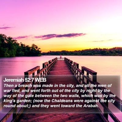 Jeremiah 52:7 WEB Bible Verse Image