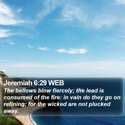 Jeremiah 6:29 WEB Bible Verse Image