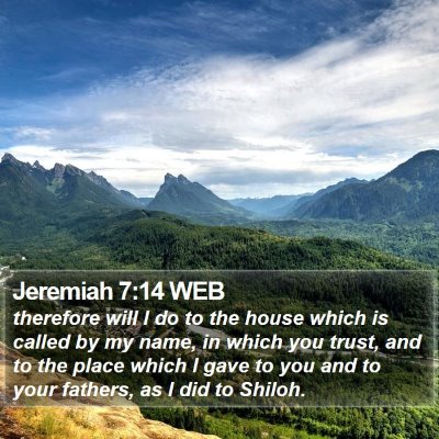 Jeremiah 7:14 WEB Bible Verse Image