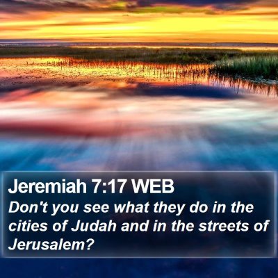 Jeremiah 7:17 WEB Bible Verse Image