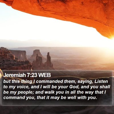 Jeremiah 7:23 WEB Bible Verse Image