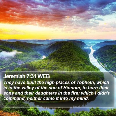 Jeremiah 7:31 WEB Bible Verse Image