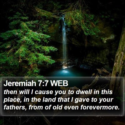 Jeremiah 7:7 WEB Bible Verse Image